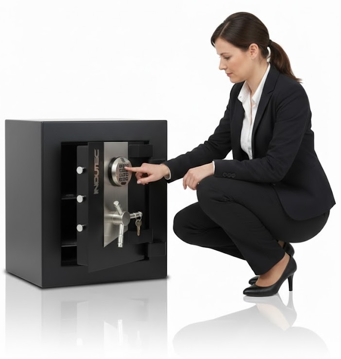 Fabricación de cajas fuertes con cerradura de huella dactilar y chapa de seguridad